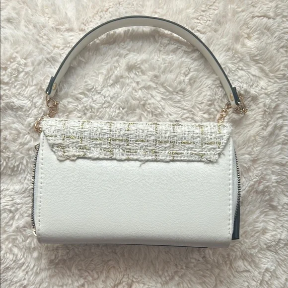 Elegant Tweed and Leather Women's Bag - Picture 4 of 6